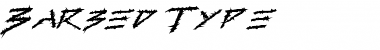 Download Barbed Type Regular Font Title Preview