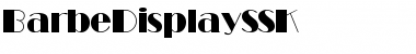 Download BarbeDisplaySSK Regular Font Title Preview