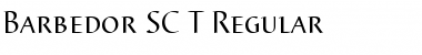 Download Barbedor SC T Regular Font Title Preview