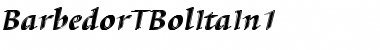 Download BarbedorTBolItaIn1 Regular Font Title Preview