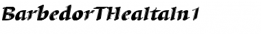 Download BarbedorTHeaItaIn1 Regular Font Title Preview
