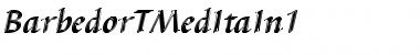Download BarbedorTMedItaIn1 Regular Font Title Preview