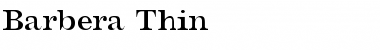 Download Barbera Thin Font Title Preview