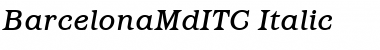 Download BarcelonaMdITC Italic Font Title Preview