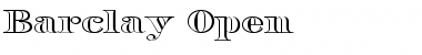 Download Barclay Open Regular Font Title Preview