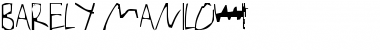 Download Barely Manilow Regular Font Title Preview