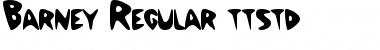 Download Barney Regular Font Title Preview