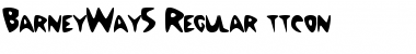Download BarneyWay5 Regular Font Title Preview