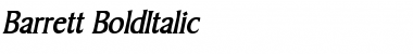Download Barrett BoldItalic Font Title Preview