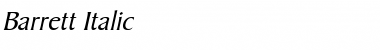 Download Barrett Italic Font Title Preview