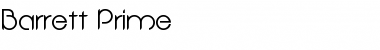 Download Barrett Prime Regular Font Title Preview