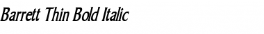 Download Barrett Thin Bold Italic Font Title Preview