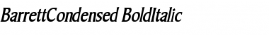 Download BarrettCondensed BoldItalic Font Title Preview