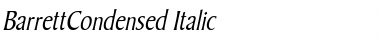 Download BarrettCondensed Italic Font Title Preview
