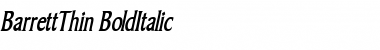Download BarrettThin BoldItalic Font Title Preview