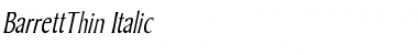 Download BarrettThin Italic Font Title Preview
