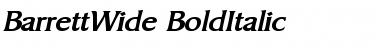 Download BarrettWide BoldItalic Font Title Preview