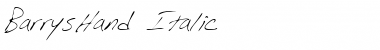 Download BarrysHand Italic Font Title Preview