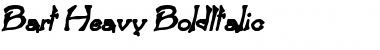 Download Bart Heavy BoldItalic Font Title Preview
