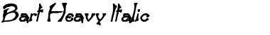 Download Bart Heavy Italic Font Title Preview