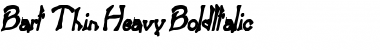 Download Bart Thin Heavy BoldItalic Font Title Preview