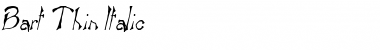 Download Bart Thin Italic Font Title Preview
