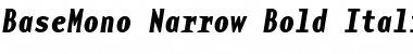 Download BaseMono-Narrow BoldItalic Font Title Preview