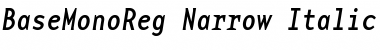 Download BaseMonoReg-Narrow RomanItalic Font Title Preview