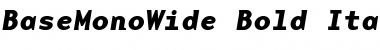 Download BaseMonoWide BoldItalic Font Title Preview