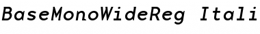 Download BaseMonoWideReg RomanItalic Font Title Preview