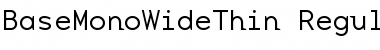 Download BaseMonoWideThin Regular Font Title Preview