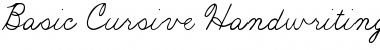 Download Basic Cursive Handwriting Regular Font Title Preview
