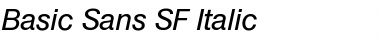 Download Basic Sans SF Italic Font Title Preview