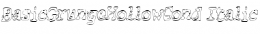 Download BasicGrungeHollowCond Italic Font Title Preview