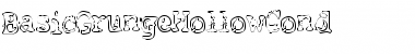 Download BasicGrungeHollowCond Regular Font Title Preview