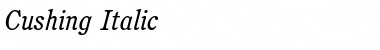 Download Cushing Italic Font Title Preview