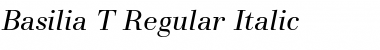 Download Basilia T Italic Font Title Preview