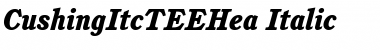 Download CushingItcTEEHea Italic Font Title Preview