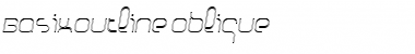 Download BasixOutline Oblique Regular Font Title Preview
