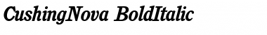 Download CushingNova BoldItalic Font Title Preview