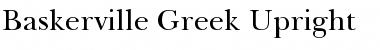 Download BaskervilleGreek Upright Regular Font Title Preview