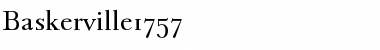 Download Baskerville1757 Regular Font Title Preview