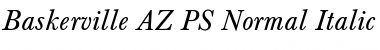 Download Baskerville_A.Z_PS Normal-Italic Font Title Preview