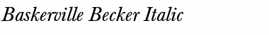 Download Baskerville Becker Italic Font Title Preview