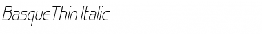 Download BasqueThin Italic Font Title Preview