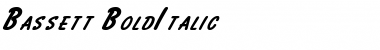 Download Bassett BoldItalic Font Title Preview