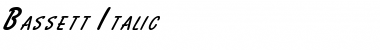 Download Bassett Italic Font Title Preview