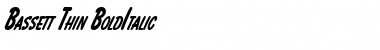 Download Bassett Thin BoldItalic Font Title Preview
