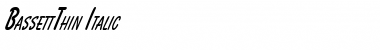 Download BassettThin Italic Font Title Preview