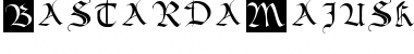 Download BastardaMajuskel1300 Regular Font Title Preview